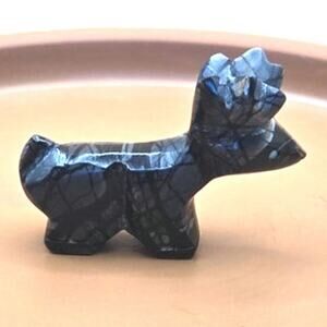 Zuni Fetish Deer Hand Carved Picasso Stone Pre loved
